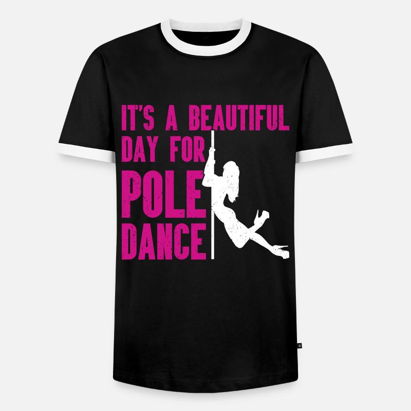 Pole Dance - Männer Kontrast-T-Shirt - Schwarz/Weiß