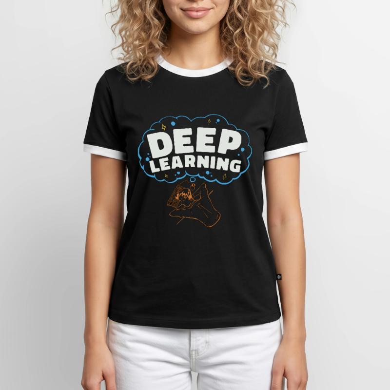Artificial Intelligence Deep Learning Programmer Männer Kontrast-T-Shirt