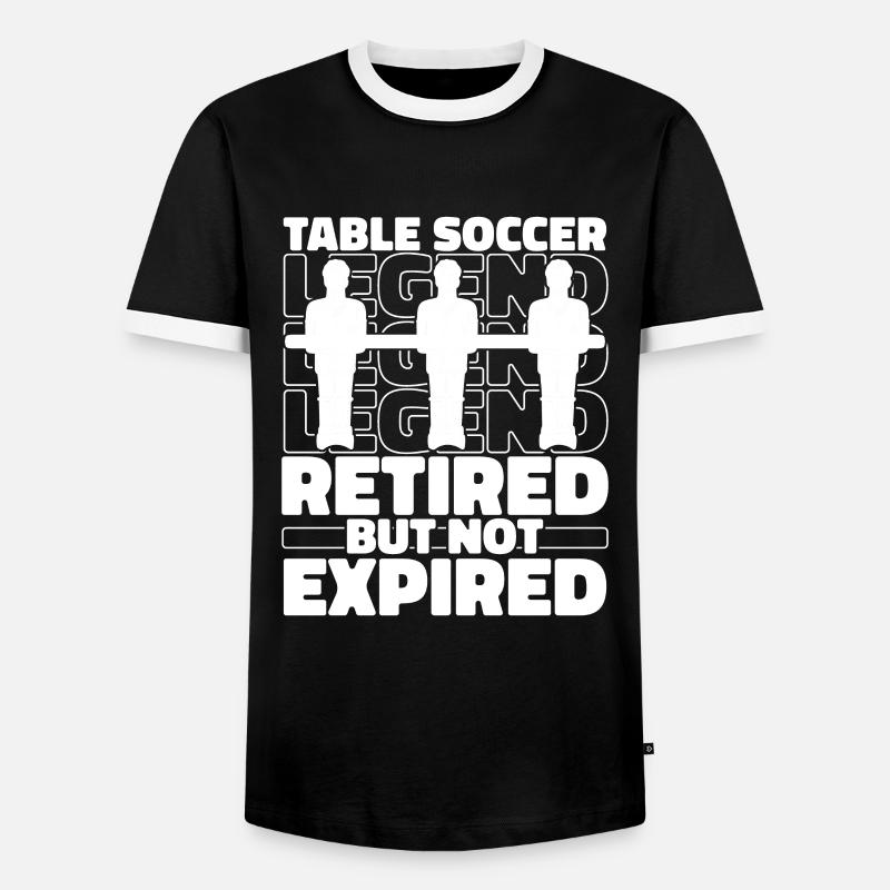 Retired foosball table - Men's Ringer Shirt - black/white