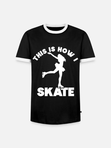 Patinage - T-shirt contrasté Homme - noir/blanc