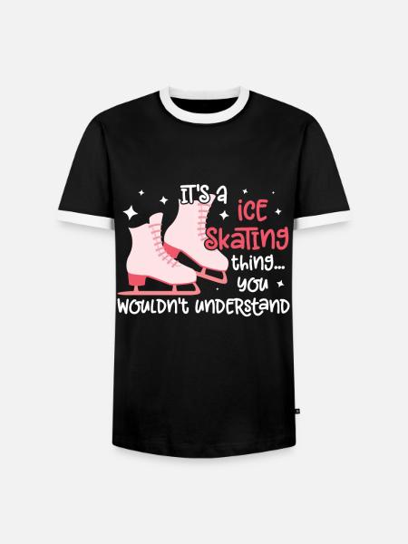 Patinage - T-shirt contrasté Homme - noir/blanc