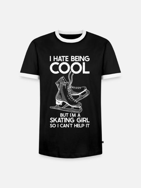 Ice skating - Men's Ringer Shirt - black/white