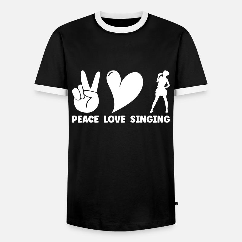 Sing - Men's Ringer Shirt - black/white