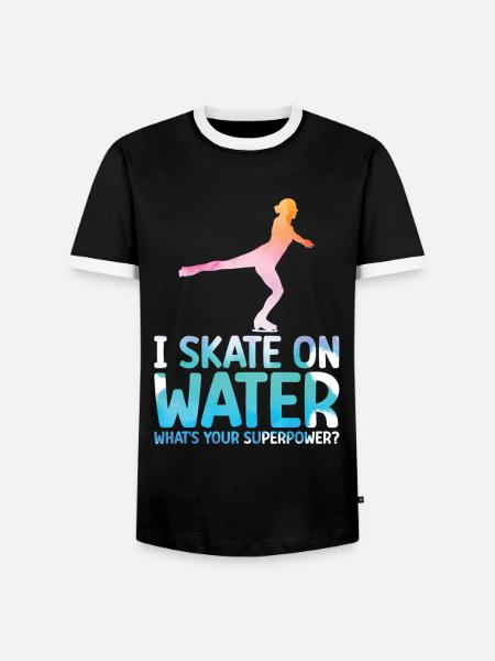 Patinage - T-shirt contrasté Homme - noir/blanc