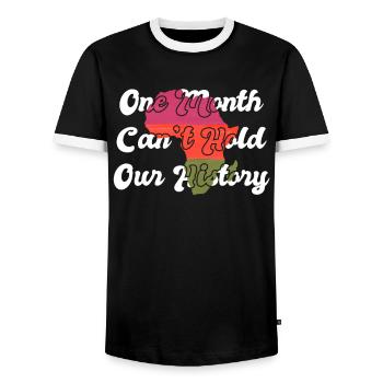 Black History Month USA Afro Amerika Afrika - Männer Kontrast-T-Shirt - Schwarz/Weiß - Vorne - AI Model Female 172 light (172cm) & AI Model Male 178 light (178cm)