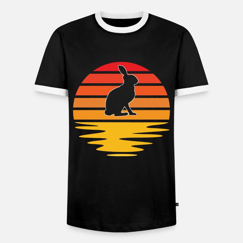 Rabbit Retro - Men's Ringer Shirt - black/white