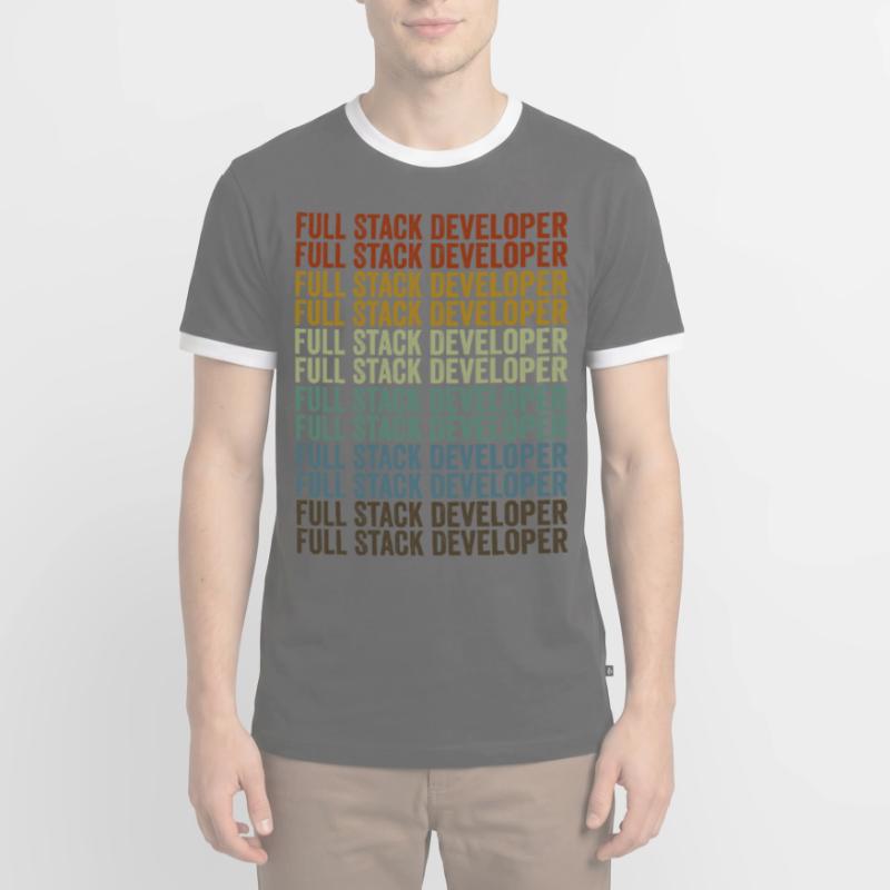 Full Stack Developer Coding Programmer Full St Men's Ringer Shirt