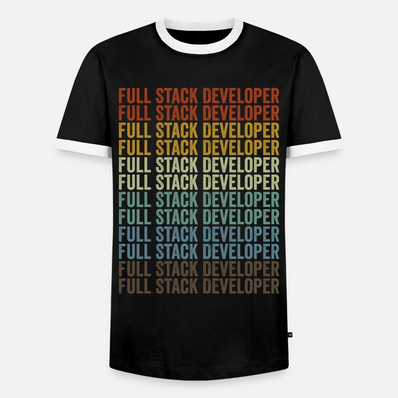 Full Stack Entwickler Coding Programmierer Full St - Männer Kontrast-T-Shirt - Schwarz/Weiß