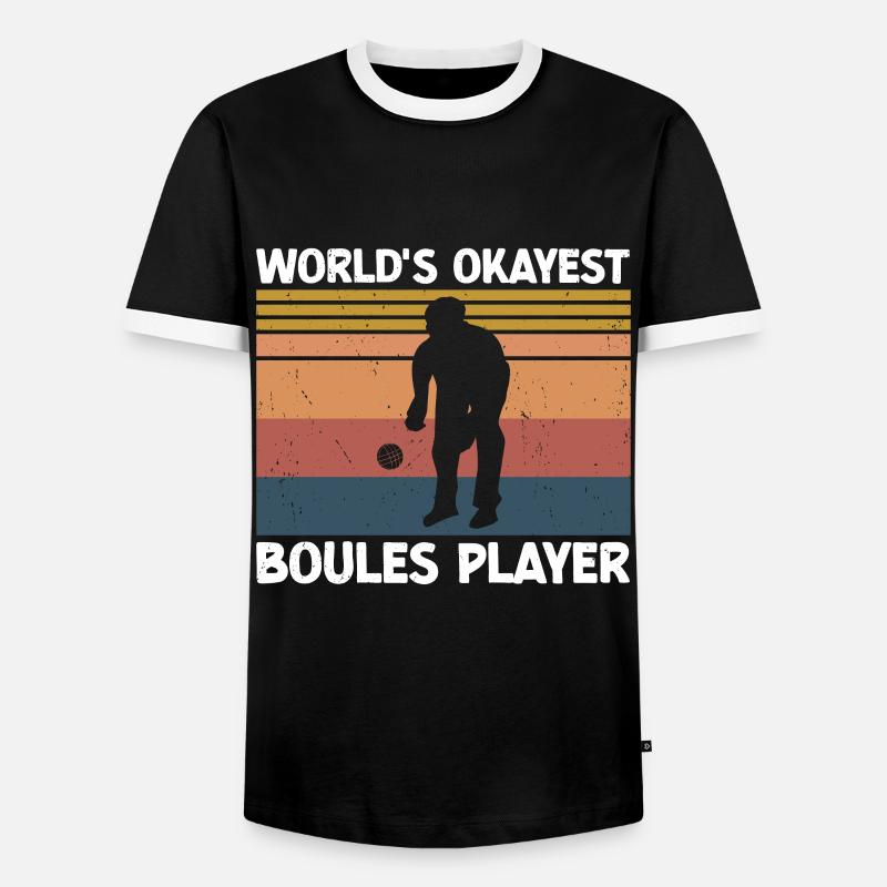 Bocce - Men's Ringer Shirt - black/white