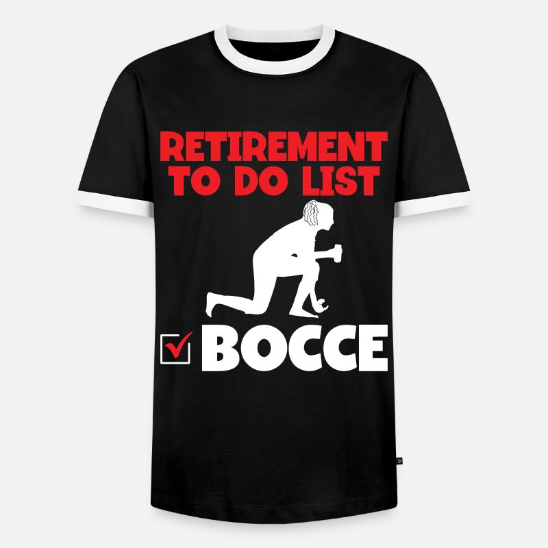 Bocce - Men's Ringer Shirt - black/white