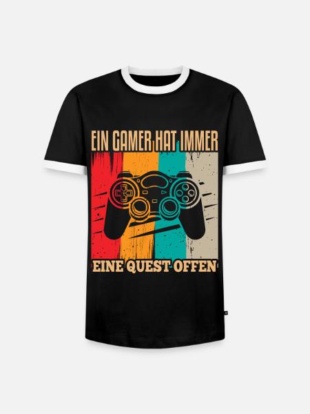 Cooles Gamer Zocker Spruch Design - Männer Kontrast-T-Shirt - Schwarz/Weiß