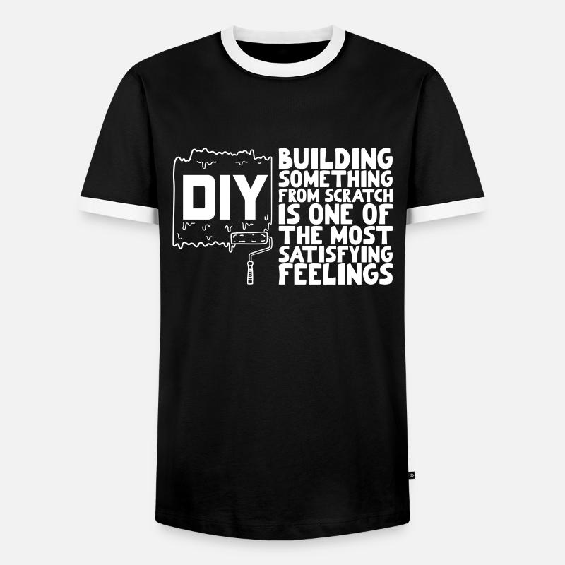 DIY Building something from scratch... - Männer Kontrast-T-Shirt - Schwarz/Weiß