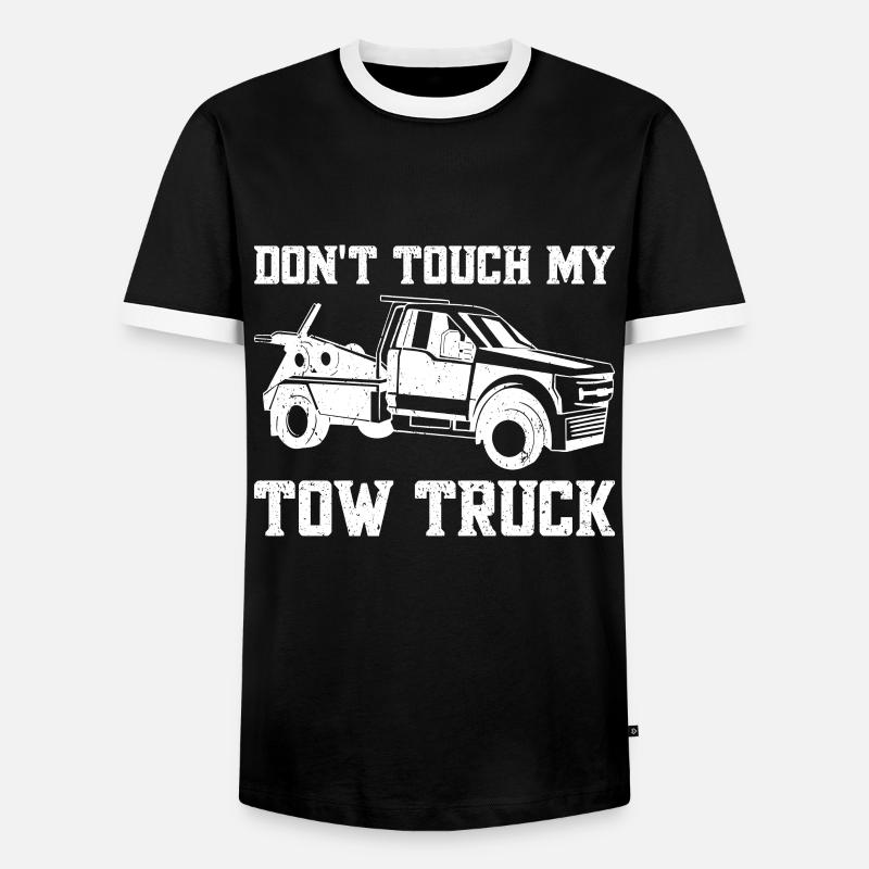 Abschleppfahrzeug - Männer Kontrast-T-Shirt - Schwarz/Weiß