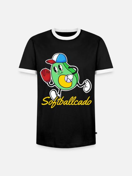 Avocat de softball - T-shirt contrasté Homme - noir/blanc