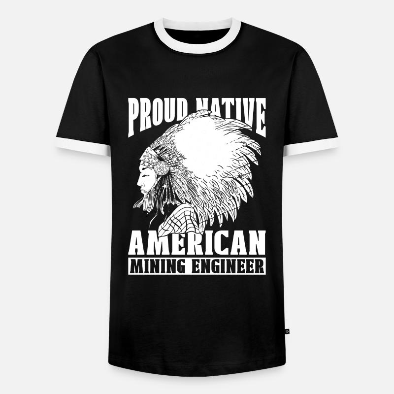 Engineer Mining Engineer - Men's Ringer Shirt - black/white