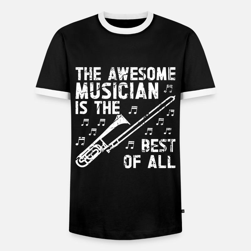 Trombone - Men's Ringer Shirt - black/white