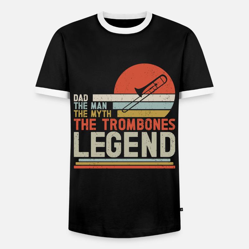 Trombone - Men's Ringer Shirt - black/white