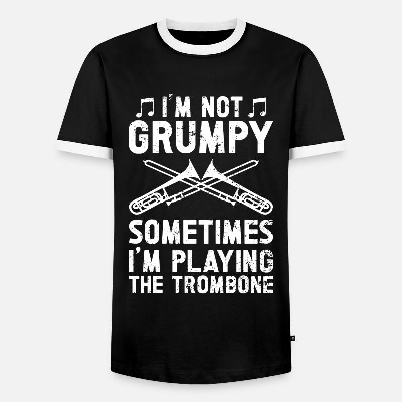 Trombone - Men's Ringer Shirt - black/white