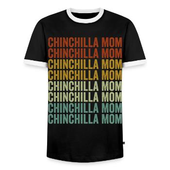 Chinchilla-Mama Chinchilla-Liebhaber Chinchilla-Ma - Männer Kontrast-T-Shirt - Schwarz/Weiß - Vorne - AI Model Female 172 light (172cm) & AI Model Male 178 light (178cm)