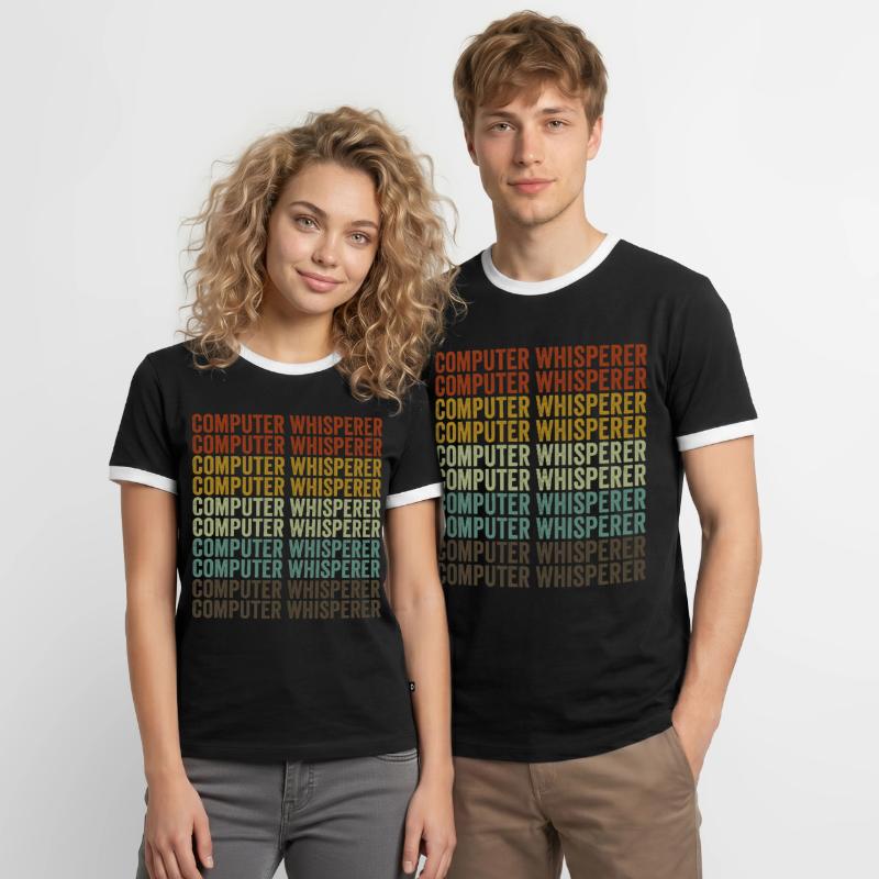 Computerflüsterer Computer Nerd IT Helpdesk Männer Kontrast-T-Shirt