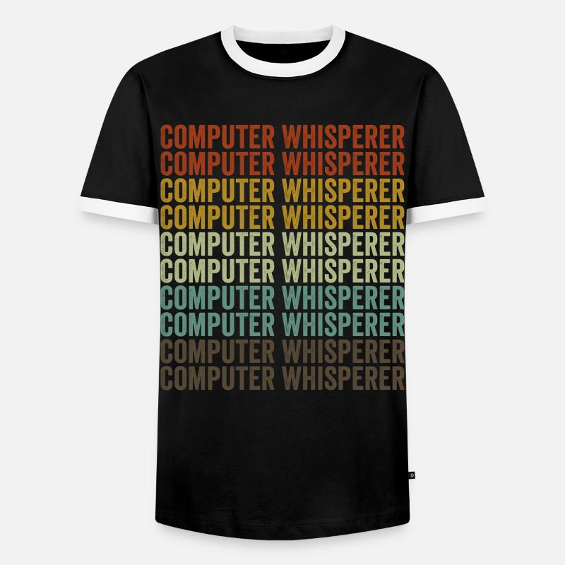 Computerflüsterer Computer Nerd IT Helpdesk - Männer Kontrast-T-Shirt - Schwarz/Weiß