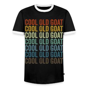 Cool vieille chèvre drôle de chèvre - T-shirt contrasté Homme - noir/blanc - Devant - AI Model Female 172 light (172cm) & AI Model Male 178 light (178cm)