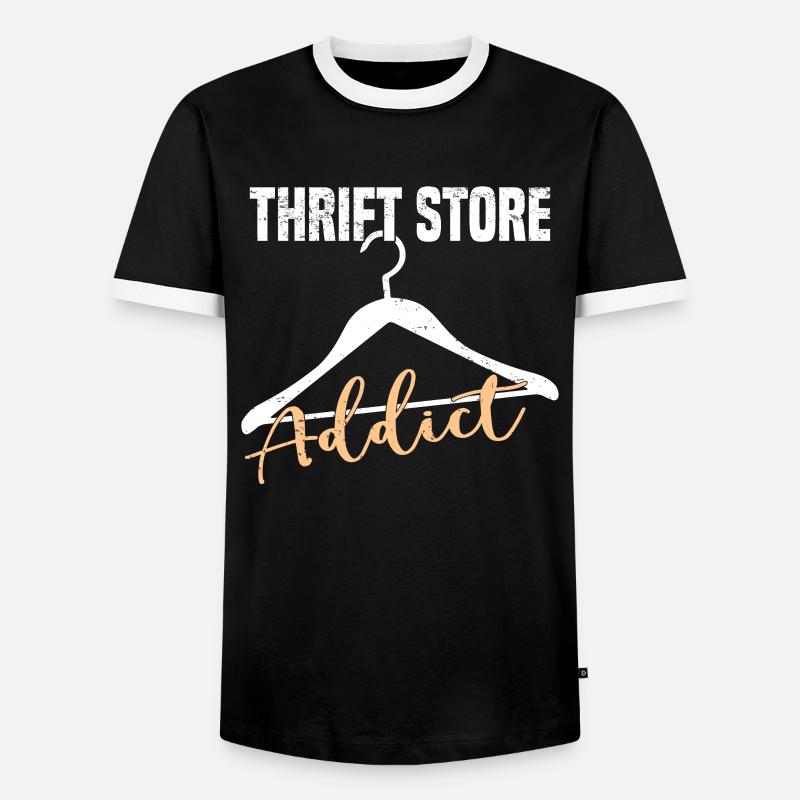 Secondhandladen Secondhand Öko Hipster Gebraucht - Männer Kontrast-T-Shirt - Schwarz/Weiß