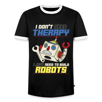 Robotique Ai robot - T-shirt contrasté Homme - noir/blanc - Devant - AI Model Female 172 light (172cm) & AI Model Male 178 light (178cm)