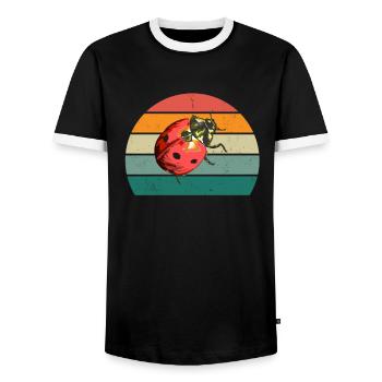Insecte rampant mouches ailes fourmis insectes - T-shirt contrasté Homme - noir/blanc - Devant - AI Model Female 172 light (172cm) & AI Model Male 178 light (178cm)