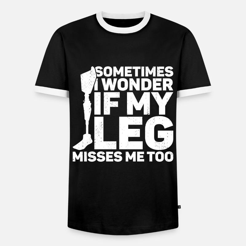 Amputation - Men's Ringer Shirt - black/white