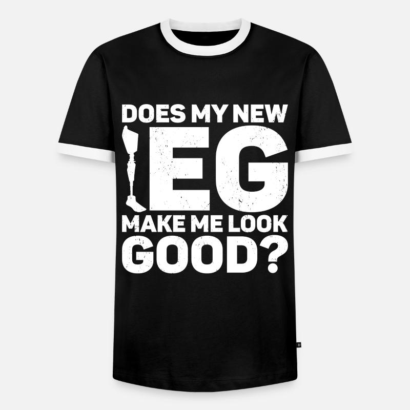 Amputation - Men's Ringer Shirt - black/white