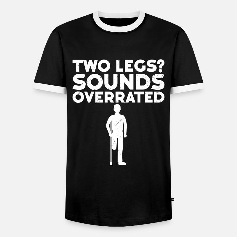 Amputation - Men's Ringer Shirt - black/white