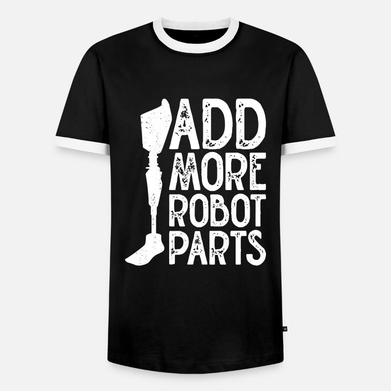 Amputation - Männer Kontrast-T-Shirt - Schwarz/Weiß