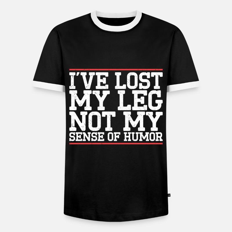 Amputation - Men's Ringer Shirt - black/white