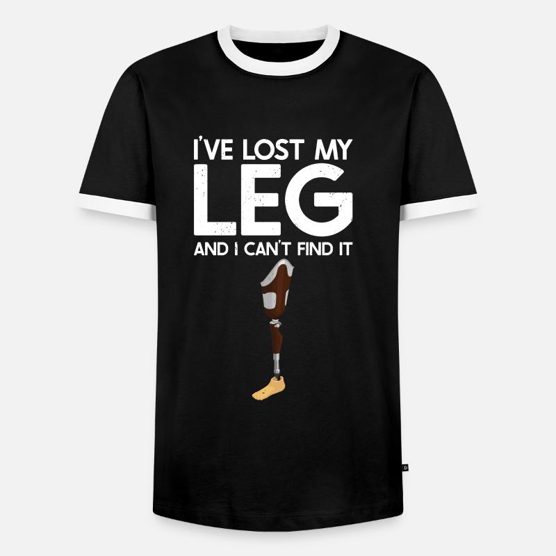 Amputation - Männer Kontrast-T-Shirt - Schwarz/Weiß