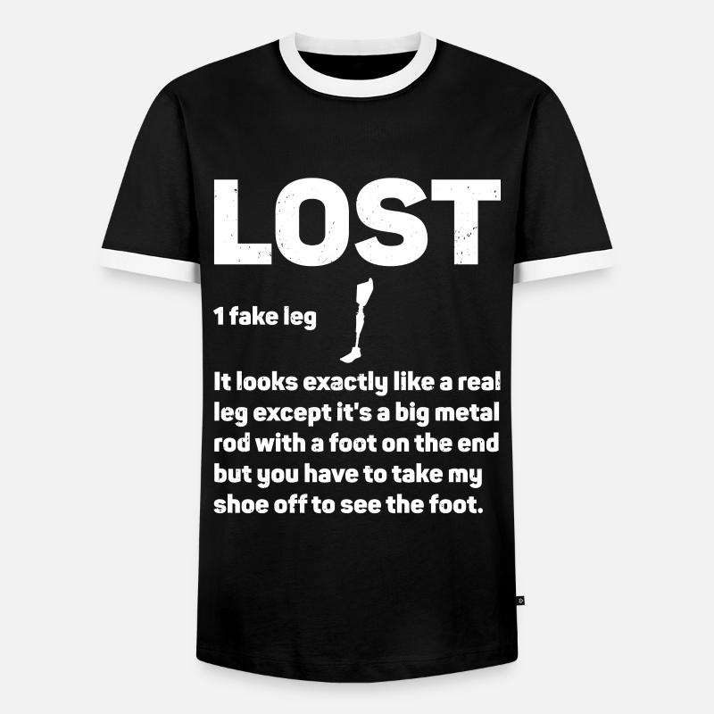 Amputation - Men's Ringer Shirt - black/white