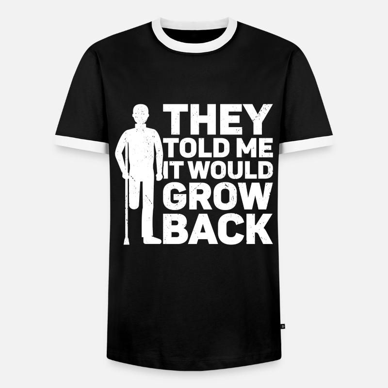 Amputation - Men's Ringer Shirt - black/white