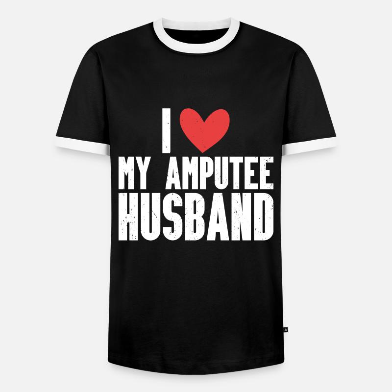 Amputation - Men's Ringer Shirt - black/white