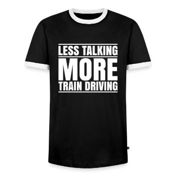 Triebfahrzeugführer Lokführer Train Driver - Men's Ringer Shirt - black/white - Front - AI Model Female 172 light (172cm) & AI Model Male 178 light (178cm)
