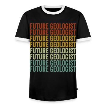 Zukünftiger Geologe Geologie-Liebhaber Geologie-St - Männer Kontrast-T-Shirt - Schwarz/Weiß - Vorne - AI Model Female 172 light (172cm) & AI Model Male 178 light (178cm)