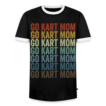 Go Kart Mom Go Kart Racer Mom - Männer Kontrast-T-Shirt - Schwarz/Weiß - Vorne - AI Model Female 172 light (172cm) & AI Model Male 178 light (178cm)
