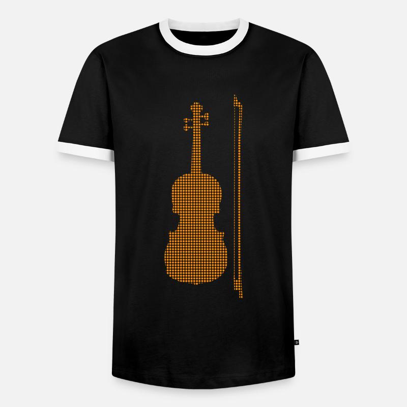 Violin - Men's Ringer Shirt - black/white