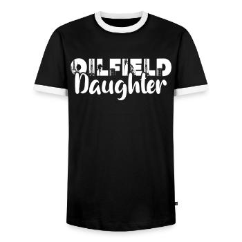 Oil Field Oil Rig Girl Oilfield Daughter - T-shirt contrasté Homme - noir/blanc - Devant - AI Model Female 172 light (172cm) & AI Model Male 178 light (178cm)