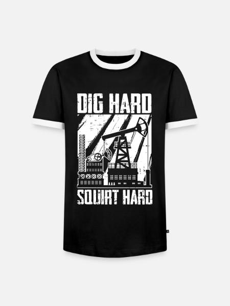 Ölfeld Bohrinsel Lustig - Männer Kontrast-T-Shirt - Schwarz/Weiß