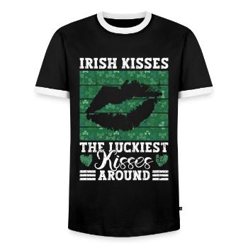 Irlande Irlandais drôle de dicton de la Saint-Patrick - T-shirt contrasté Homme - noir/blanc - Devant - AI Model Female 172 light (172cm) & AI Model Male 178 light (178cm)