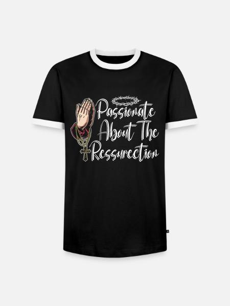 Christ Christianity Resurrection - Men's Ringer Shirt - black/white