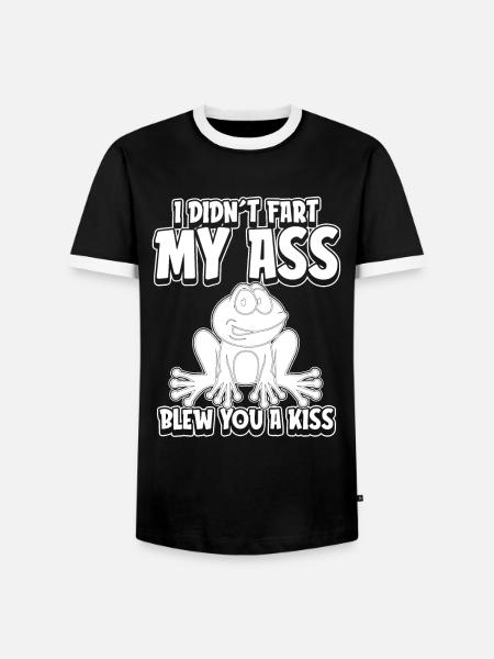 Frog Toad Humor - Men's Ringer Shirt - black/white
