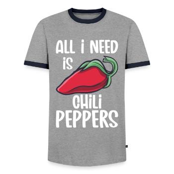 Piment - T-shirt contrasté Homme - gris/marine  - Devant - AI Model Female 172 light (172cm) & AI Model Male 178 light (178cm)