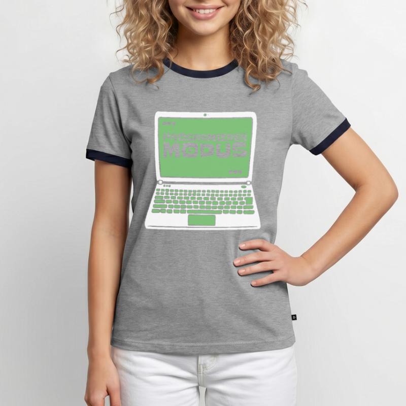Entwickler Coder Programmierer Laptop Männer Kontrast-T-Shirt