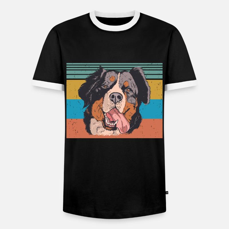 Bernese - Men's Ringer Shirt - black/white